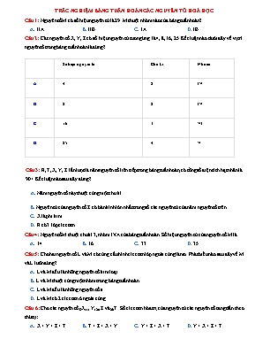 Bài tập trắc nghiệm Hóa học 10 - Bài 7 Bảng tuần hoàn các nguyên tố hóa học (Có đáp án)